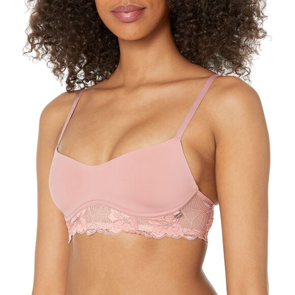 Calvin Klein Perfectly Fit Flex Lightly Lined Wirefree Bralette Pink Size S 0421 - Picture 1 of 3